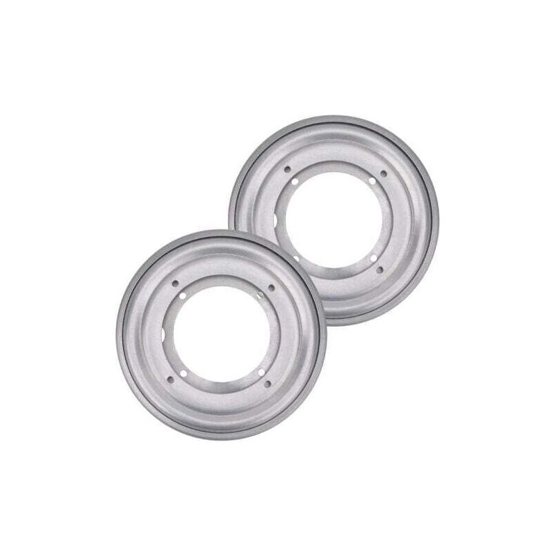 Set Aus 2 Runden Drehplatten 13,8 Cm (5,5 Zoll), Silberne Drehbasis, Drehteller Für Drehtisch, Tablett, Küche