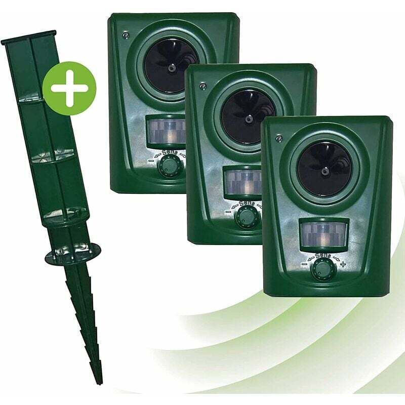 Ultraschall-tiervertreiber - Batteriebetrieben - Vertreibt Effektiv Wildtiere, Vögel Und Nerze Durch Schallsignale, 3er-pack Fdc