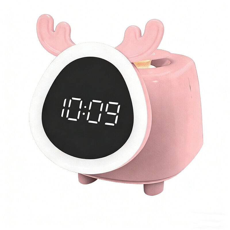 Multifunktionales Led-nachtlicht Mit Mückenschutz: Nachttischlampe Mit Smart-uhr, Kabelloser Ladefunktion, Ideales Geschenk Für Kinder