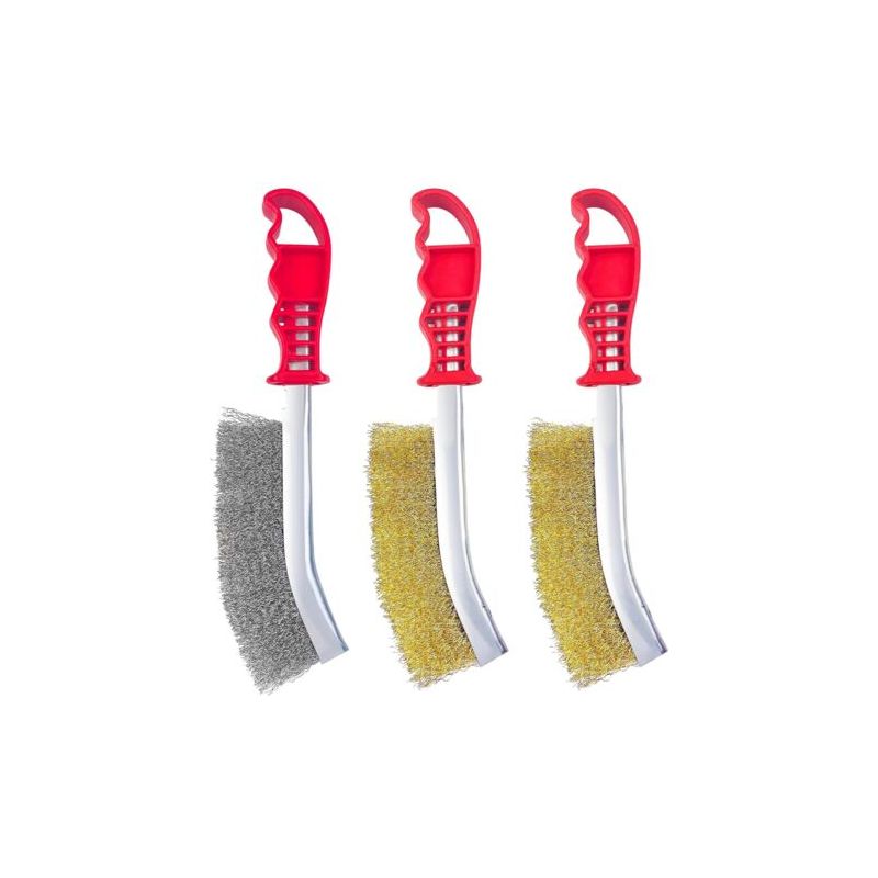 3-teiliges Handdrahtbürsten-set, 140 Mm Milchstahl-drahtbürste, Edelstahl-drahtbürste Zum Entfernen Von Rost, Korrosion Und Kratzern Von Oberflächen