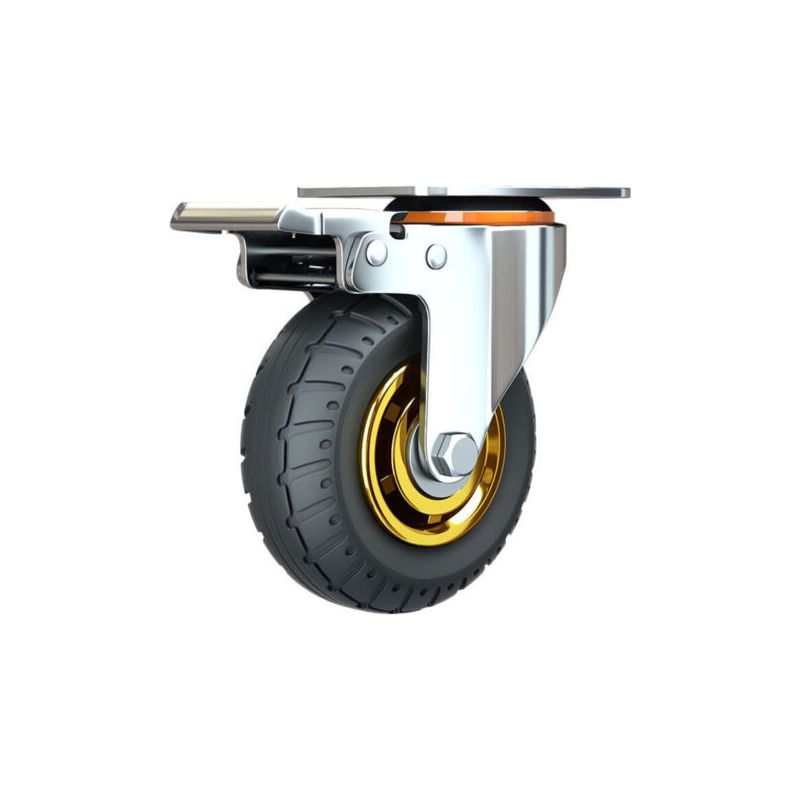Lenkrolle 3-zoll Universalrad Ohne Bremsen Geräuscharme Trolley-räder Universalräder Oder Lenkrollen 75mm Industrie-plattenräder Transport-möbelrollen