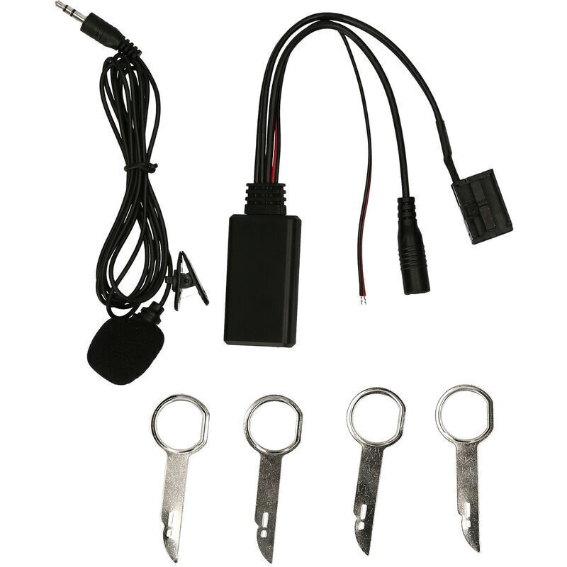 6000 Cd-gerät Bt 5.0 Aux-audio-adapter Mikrofon Freisprech-kit Ersatz Für Ford 6000cd Stereo, Modell: Schwarz 21