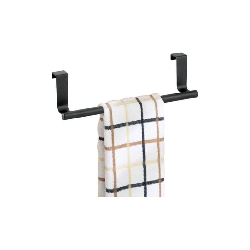 Handtuchhalter – Handtuchständer Zum Aufhängen Im Schrank – Handtuchhalter Für Küche, Bad Oder Garage – Breite: 23 Cm – Farbe: Mattschwarz