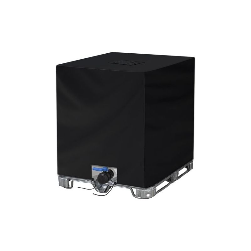 Ibc-wassertankabdeckung, Staubdicht, Uv-beständig, 210d Schutzabdeckung, Schutzplane, Geeignet Für 1000-liter-ibc-tank (120 X 100 X 116 Cm, Schwarz)
