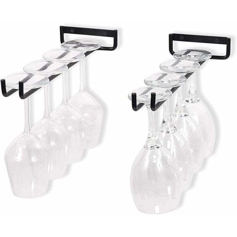 Set Aus 2 Hängenden Glashaltern Für Weingläser, Biergläser - 30 Cm