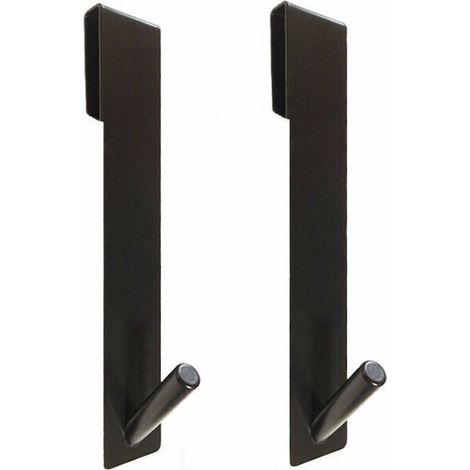 Duschwandhaken, 2er-set Aus Edelstahl, Glasduschwandhaken, Schwarze Duschhaken Zum Aufhängen, Wandmontierte Glashaken Mit Polsterschutz
