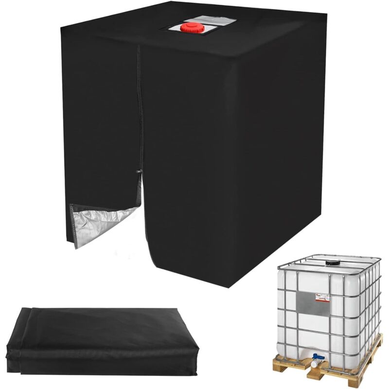 Ibc-tankabdeckung, Schutzplane Für 1000-liter-wassertank, Ibc-containerabdeckung, Schutzabdeckung Mit Reißverschluss Für Regenwassertank.