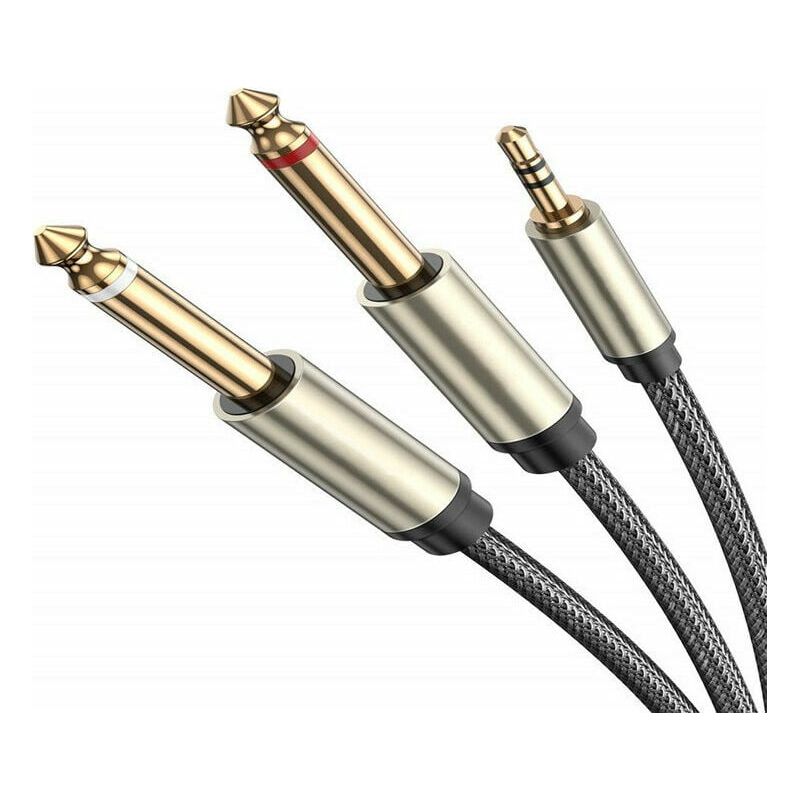 6,35-mm-auf-3,5-mm-klinkenkabel [10m] Langlebiges, Nylonummanteltes Stereo-klinkenkabel, Kompatibel Mit Dvd-playern, Klavieren, Elektronischen Verstärkern, Gitarren, Hifi-lautsprechern, Smartphones