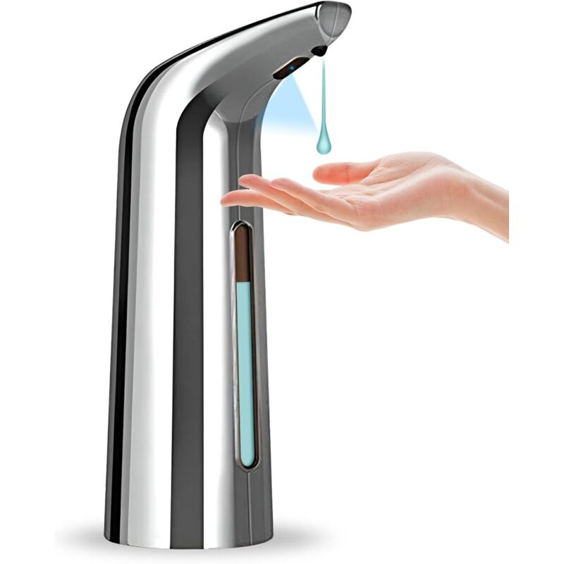 400ml Seifenspender, Automatischer Elektrischer Berührungsloser Bewegungssensor-seifenspender, Für Badezimmer, Küche & Spülmittel, Silber
