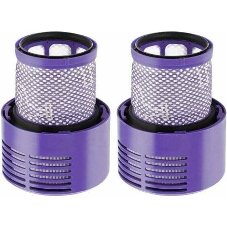 Set Mit 2 Waschbaren Filtern Für Dyson V10 Sv12 Serie Staubsauger Mit Reinigungsbürste Und Tuch, Dyson Ersatzfilter Für V12 Sv12 Serie, Ersatz Dy-969082-01