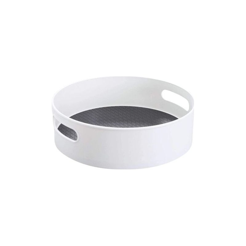 Drehbares Gewürzregal Φ30cm Küchenschrank-aufbewahrung Kunststoff Lazy Susan, Gewürzregal, Gewürzhalter, Gewürzaufbewahrung, Weiß