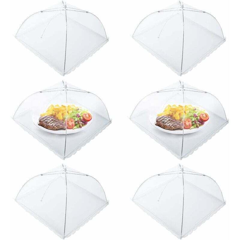 Anti-fliegen-lebensmittelabdeckung, 6er-pack Lebensmittelschutzabdeckung, Faltbare Kuchenabdeckung, Regenschirm-lebensmittelabdeckung, Perfekter Fliegenschutz Für Lebensmittel