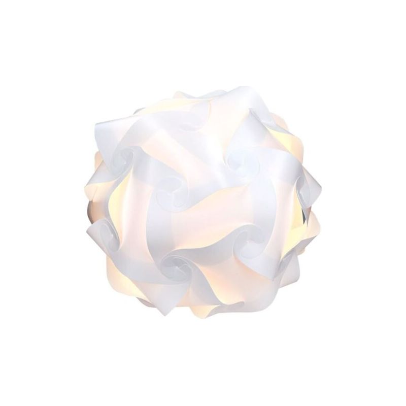Puzzlelampe Mit Lampenschirm - Decken- Oder Nachttischleuchte - Weißes Licht - Xl-größe - 30 Teile, 15 Modelle - Durchmesser Ca. 40 Cm
