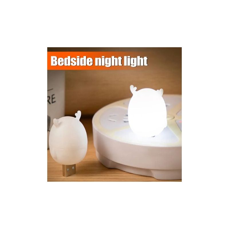 Set Aus 10 Kleinen Usb-led-nachtlichtern Für Kinder, Ideal Zum Augenschutz, Perfekt Für Das Kinderzimmer Oder Zum Lesen, Usb-betrieben, Aus Eisen Und Weiß.