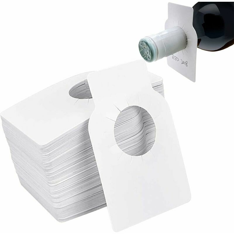 Wiederverwendbare Weinkeller-etiketten Weinflaschenetiketten Leere Pvc-etiketten Geschenk-bastel-etiketten Aus Kunststoff Für Weinflaschen Und Weinkeller Weiß 500 Stück Weiß