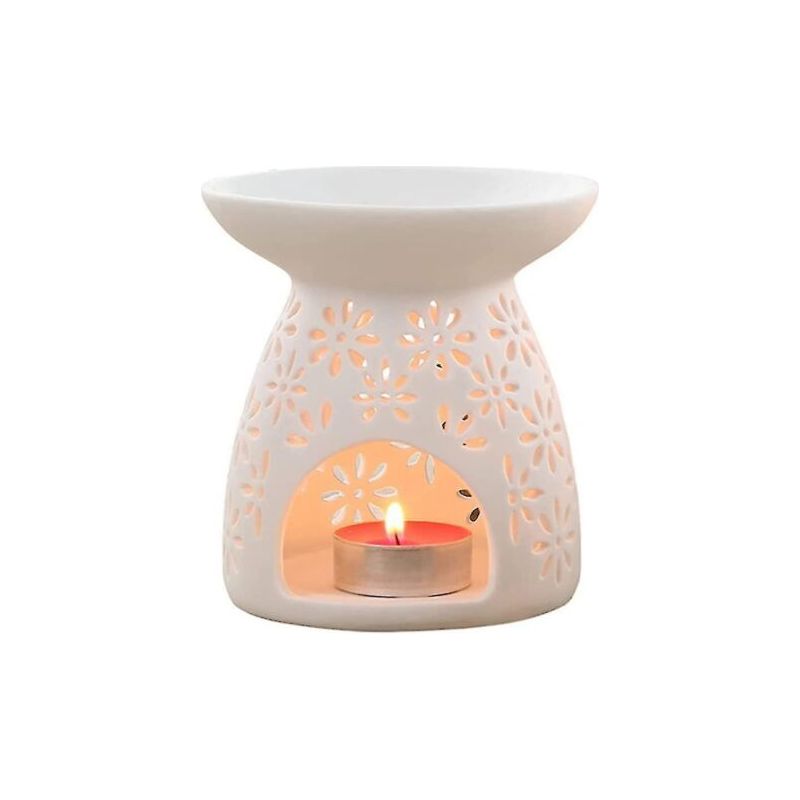 Aromatherapie-diffusor, Öllampe, Teelicht, Keramik-blumenmuster, Duftöl, Teelichthalter, Teelicht, Öl, Aromabrenner
