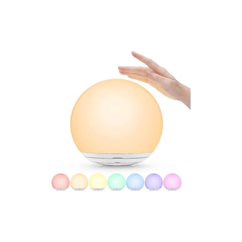 Kinder-nachtlicht, Usb-aufladbare Nachttischlampe, Baby-nachtlicht Mit Stufenweise Dimmbarem Warmem Licht & 7-farben-licht, Touch- & Schaltersteuerung Und Timer Für Das Schlafzimmer, Geschenk