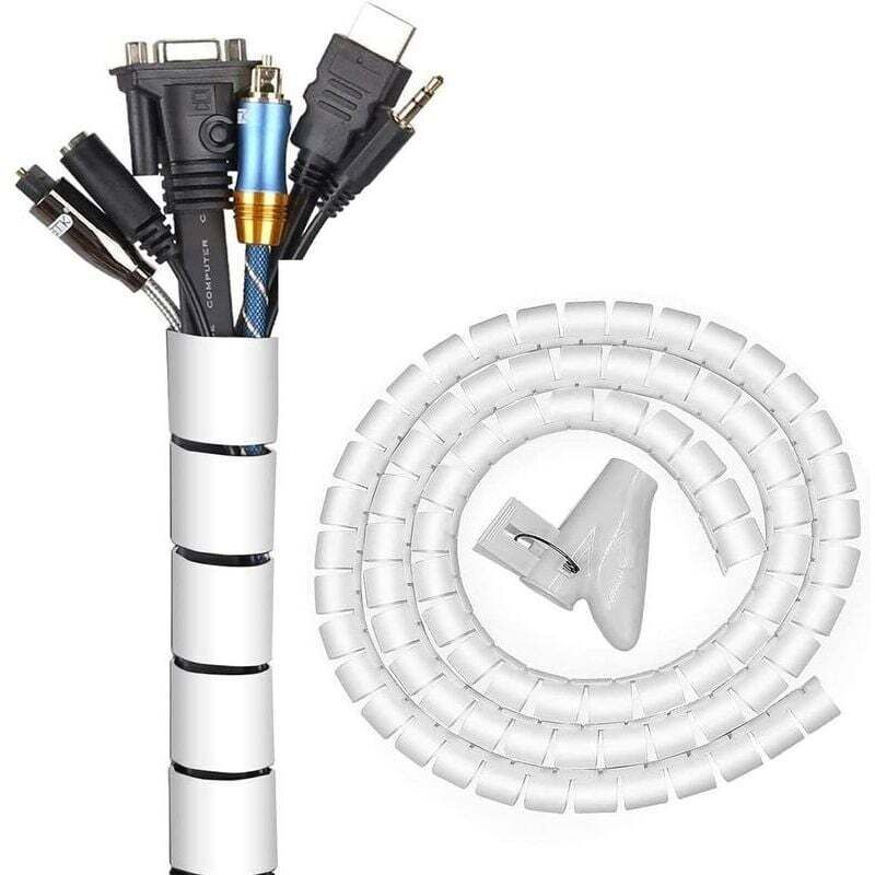 Kabelmanagementsystem, 22mm10m Spiralkabelabdeckung Kabelbinder, Diy Flexibler Kabelschutz Für Zuhause, Büro, Pc, Tv-kabel-organizer