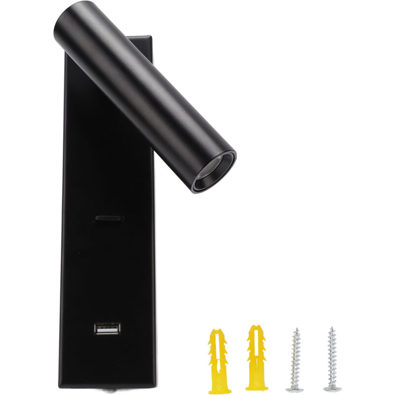 Amxcnoy Schlichte Und Elegante Led-wandleseleuchte Mit Integriertem Schalter Und Usb-anschluss, Für Schlafzimmer, Eingangsspannung 100–240 V