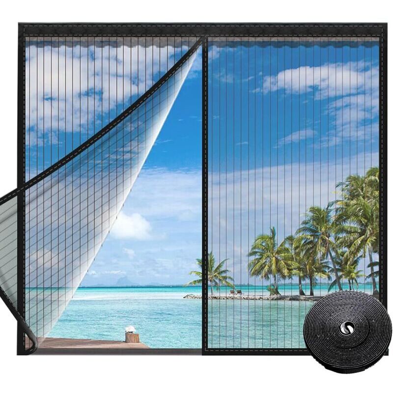 Amxcnoy Magnetisches Moskitonetz Für Fenster Und Terrassentüren, Kein Bohren Erforderlich, Mit Moskitoschutz (100 X 120 Cm)