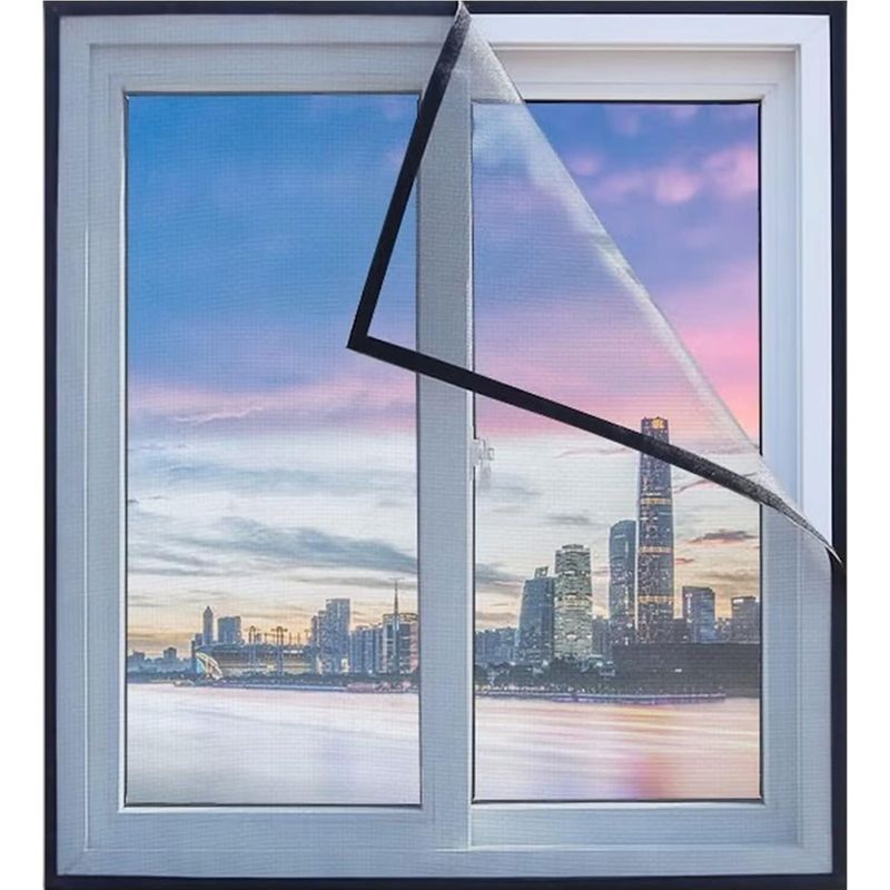 Amxcnoy Selbstklebendes Fenster-moskitonetz, Kein Bohren Erforderlich, 120 X 140 Cm, Insektenschutzgewebe, Für Balkon-, Wohnzimmer- Und Terrassenfenster
