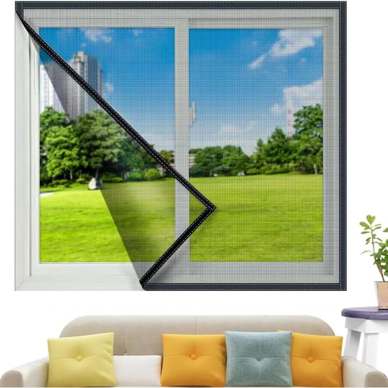 Amxcnoy 100x160 Cm Moskitonetz Für Türen, Feinmaschiges Moskitonetz, Metall- Oder Kunststoffgitter, Insektenschutz, Einfache Montage An Der Türöffnung
