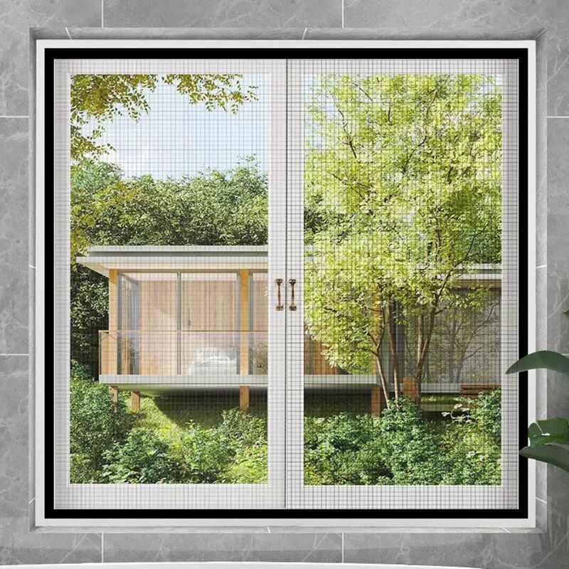 Amxcnoy Selbstklebendes Fenster-moskitonetz 120 X 140 Cm, Insektenschutzgewebe, Kein Bohren Erforderlich, Für Balkon-, Wohnzimmer- Und Terrassenfenster