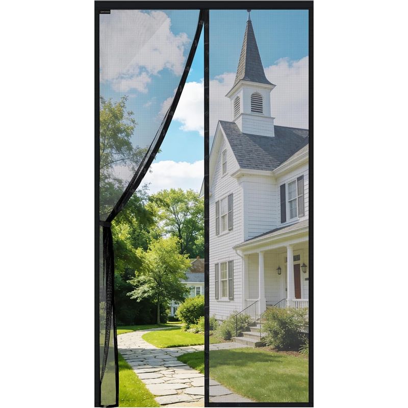 Amxcnoy Magnetisches Moskitonetz Für Tür Oder Fenster, 140 X 220 Cm – Feinmaschiges, Mückensicheres Netz – Schnelle Montage Ohne Bohren – Strapazierfähiges Polyestergewebe – Effektiver Insektenschutz