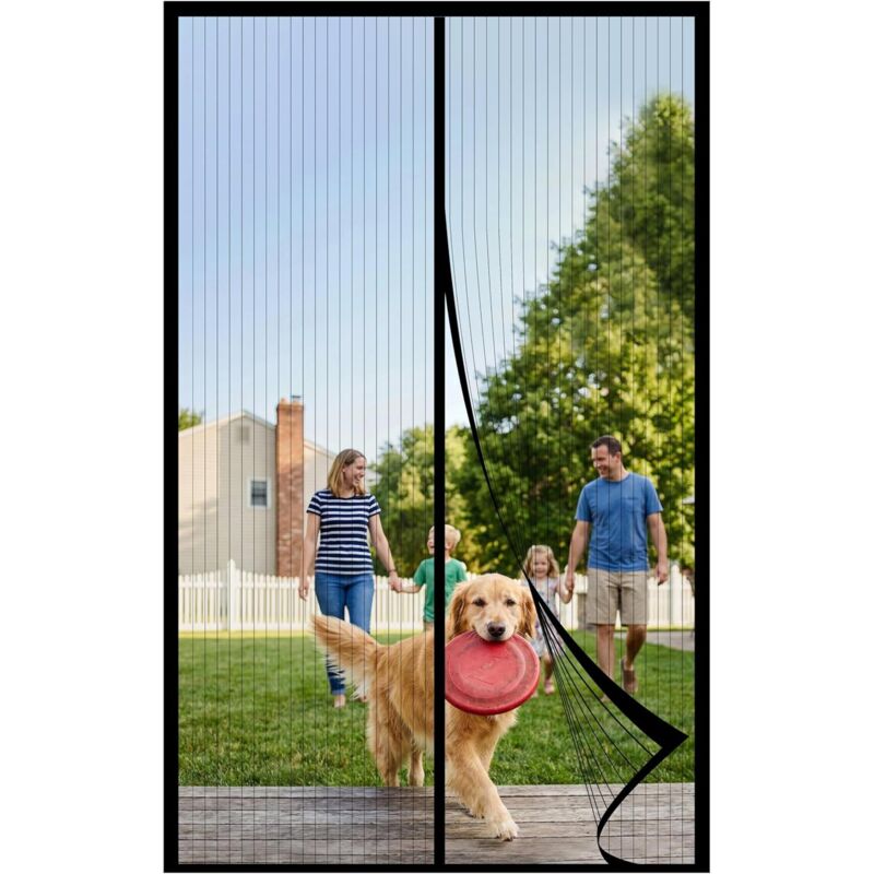 Amxcnoy Magnetisches Moskitonetz Für Tür Oder Fenster, 75 X 200 Cm, Fliegengitter, Insektenschutznetz, Schutz Vor Mücken Und Fliegenden Insekten