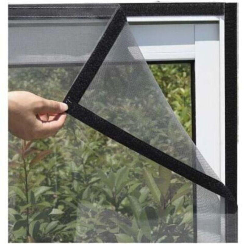 Amxcnoy Fenster-moskitonetz, Selbstklebendes Glas-moskitonetz, Verstellbares Insektenschutzgitter