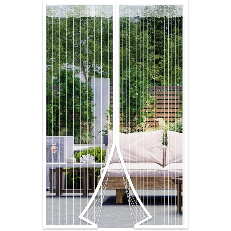 Amxcnoy Magnetisches Moskitonetz Für Türen – 110 X 210 Cm – Strapazierfähiges Polyestergewebe – Bohrfreie Montage – Effektiver Insektenschutz