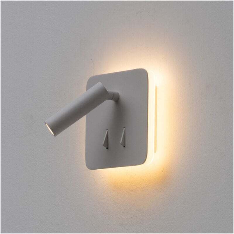 Amxcnoy Dual-led-leseleuchte – Weiß – Indirektes, Blendfreies Licht – 2 Schalter Für Separate Lichtquellen – 13 Cm X 13 Cm