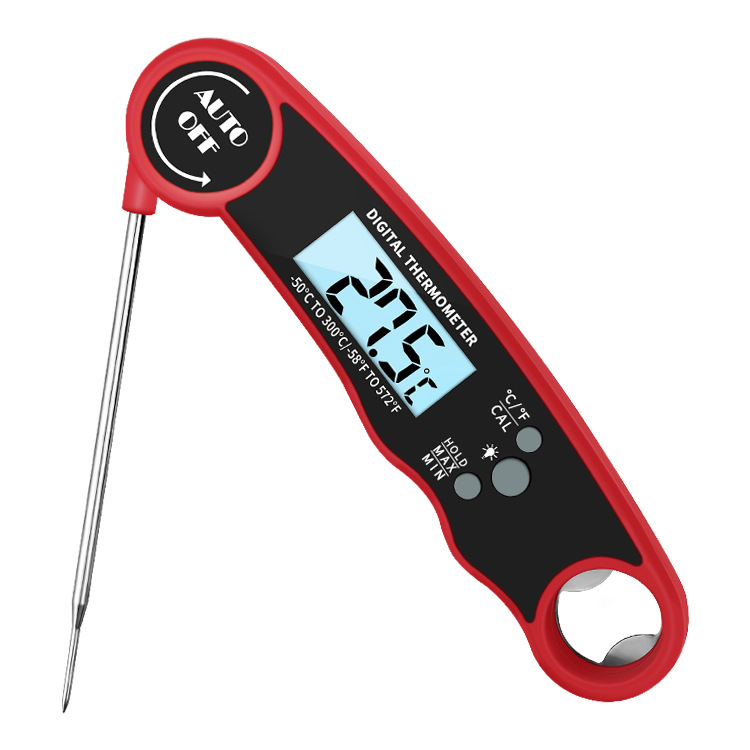 Digitales Fleischthermometer Mit Sofortanzeige Und Edelstahlsonde, Geeignet Für Backöfen, Grills Und Räucheröfen.