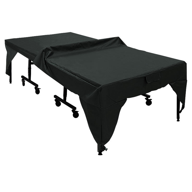 Wasser- Und Staubdichte Schutzhülle Für Tischtennistische, Schwarz Mit Silberbeschichtetem 420d-gewebe, Maße: 280 X 153 X 73 Cm