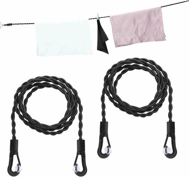 Tragbarer, Zweiteiliger Kleiderständer Mit Haken Und Saugnäpfen, Ausziehbar.