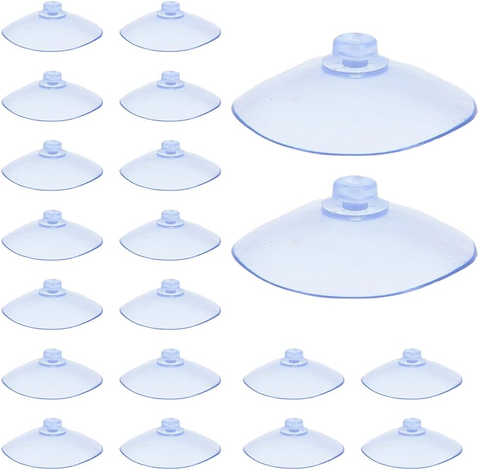 20 Stück Saugnäpfe, Glas-saugnapf, Mini-saugnapf, Transparente Saugnäpfe, Kleine Saugnäpfe, Für Verschiedene Glatte Oberflächen, Glas, Fliesen, Badezimmer, Küche, Pvc, Ohne Haken (25 Mm)