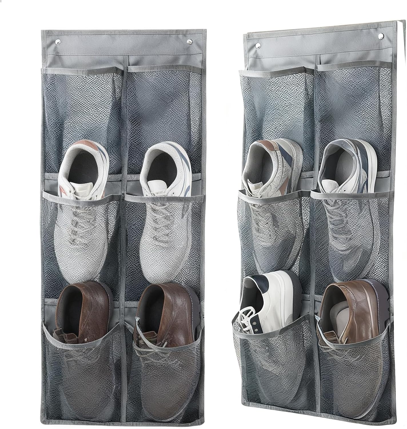 Hängender Schuhständer, Schuhorganizer Für Die Tür, Schuhorganizer Für Den Kleiderschrank, Geeignet Für Die Verwendung Hinter Türen Und In Kleiderschränken, Inklusive 6 Schuhbeuteln, 2 Stück