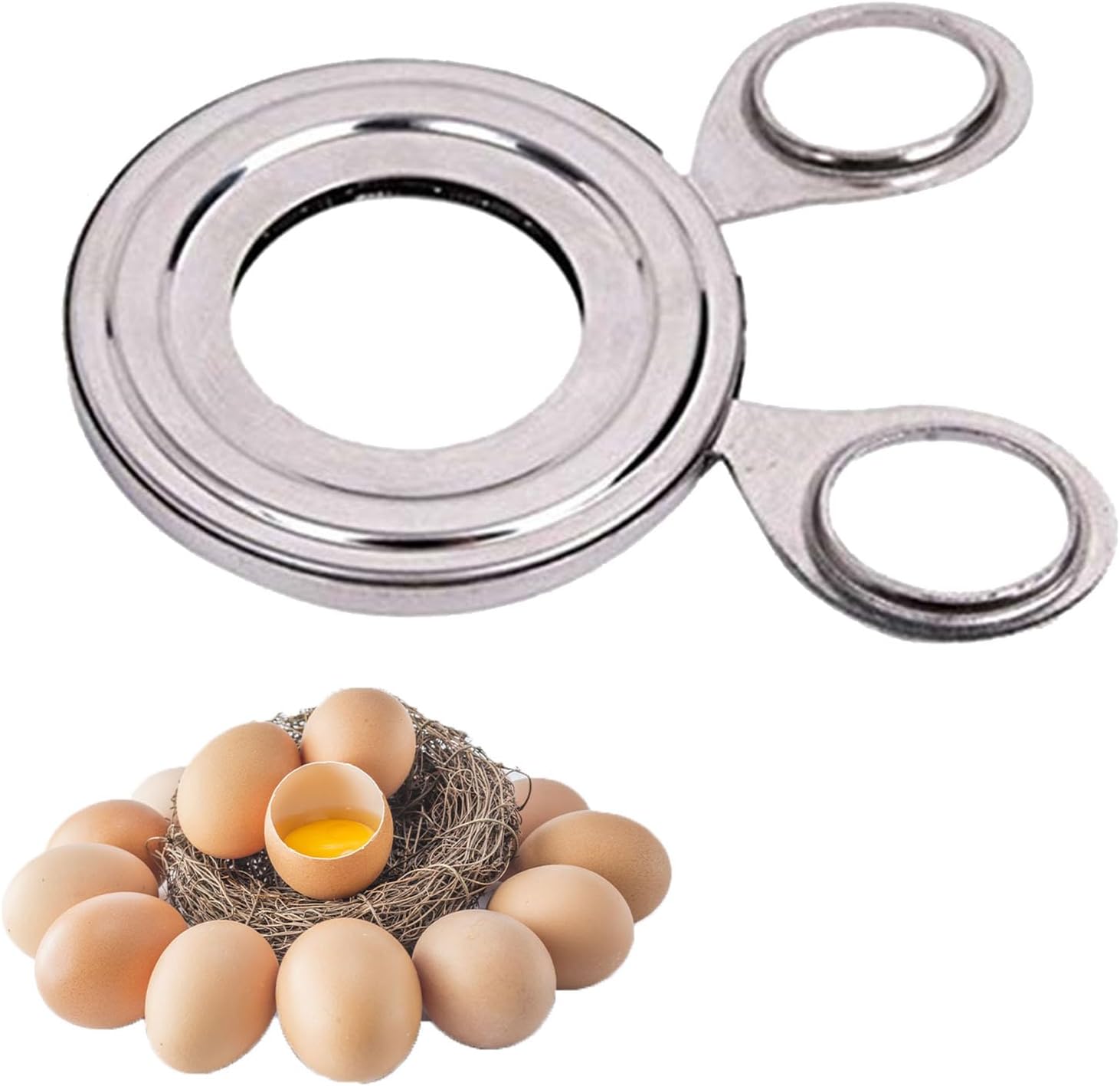 Eierschneider Aus Edelstahl, Eieröffner, Eierschäler, Eierschere, Eierschalenentferner, Küchenhelfer