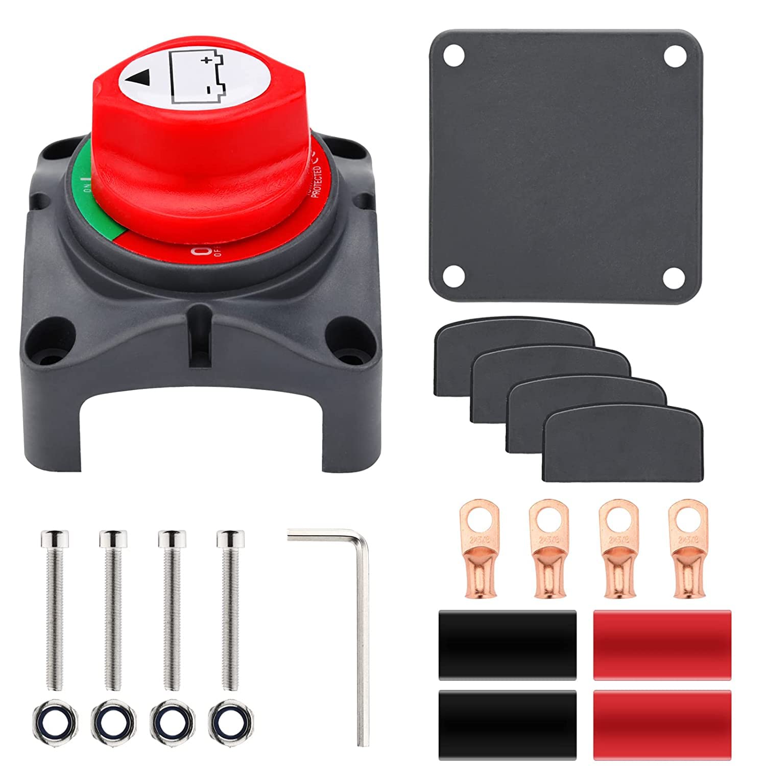 1 Stück Batterietrennschalter, 12v-48v 275a Batterieisolator Wasserdichter Hauptschalter Für Wohnmobil, Atv, Auto, Marine, Boot, Auto (ein/aus)