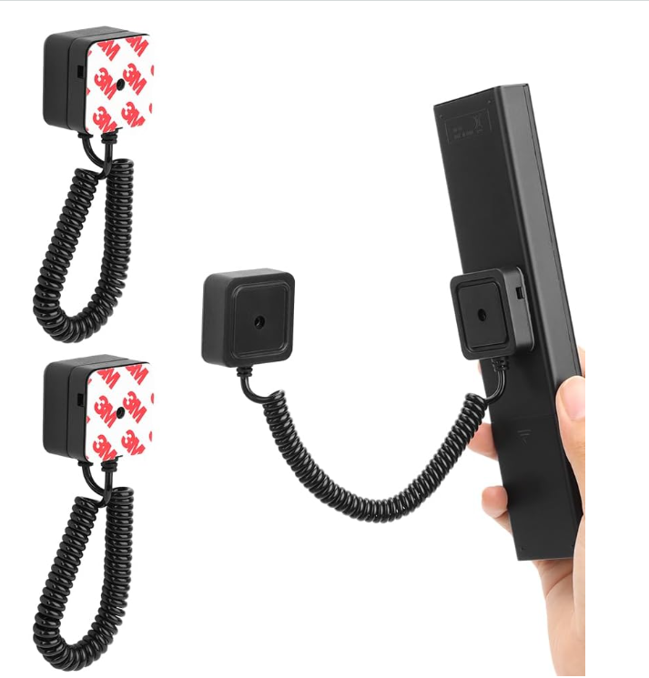 2er-pack Magnetische Fernbedienungshalter Mit Federkordeln – Hält Fernbedienungen Und Kleine Gegenstände Sicher, Wandmontage Mit Klebefläche, Verlustschutz. (schwarz, 2er-pack)
