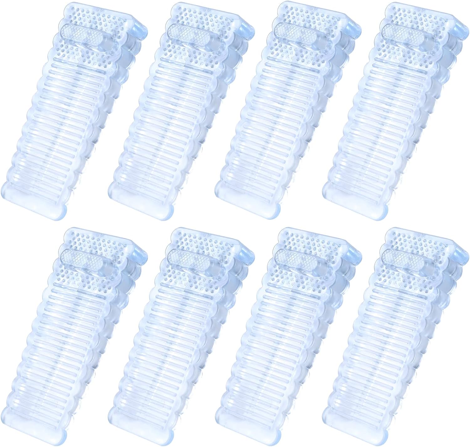 8-teiliges Set Rutschfester Türkeile Mit Verstellbarer Höhe, Transparente Gummi-türkeile, Türstopper Für Zuhause, Büro Und Wandschutz