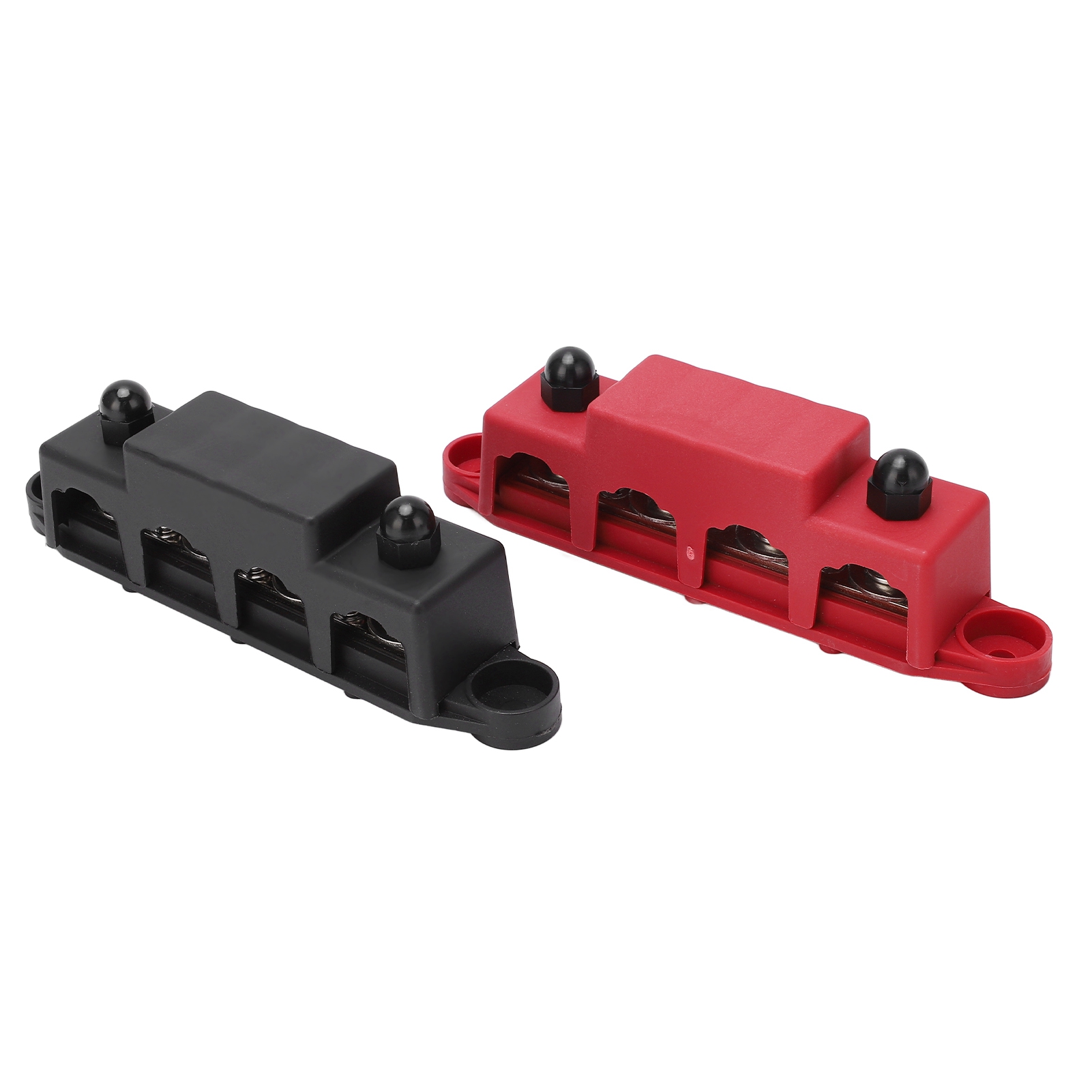 Paire De Bornes M8 Noires Et Rouges Pour La Distribution Électrique (barre Omnibus) Pour Voitures, Camping-cars, Bateaux Et Yachts