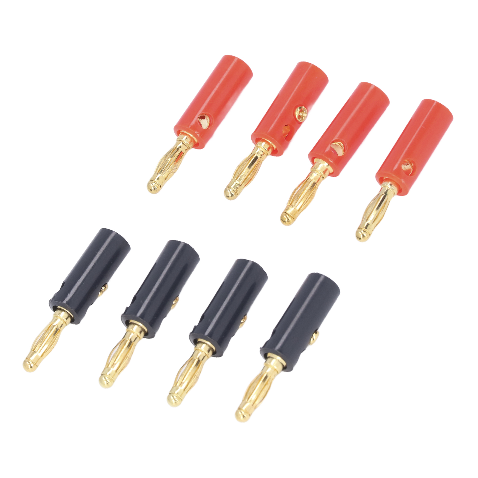 40 Bananenstecker Für Lautsprecher, Kabel Und Leitungen, 4 Mm Durchmesser, Vergoldetes Messing, Rot Und Schwarz, Universell