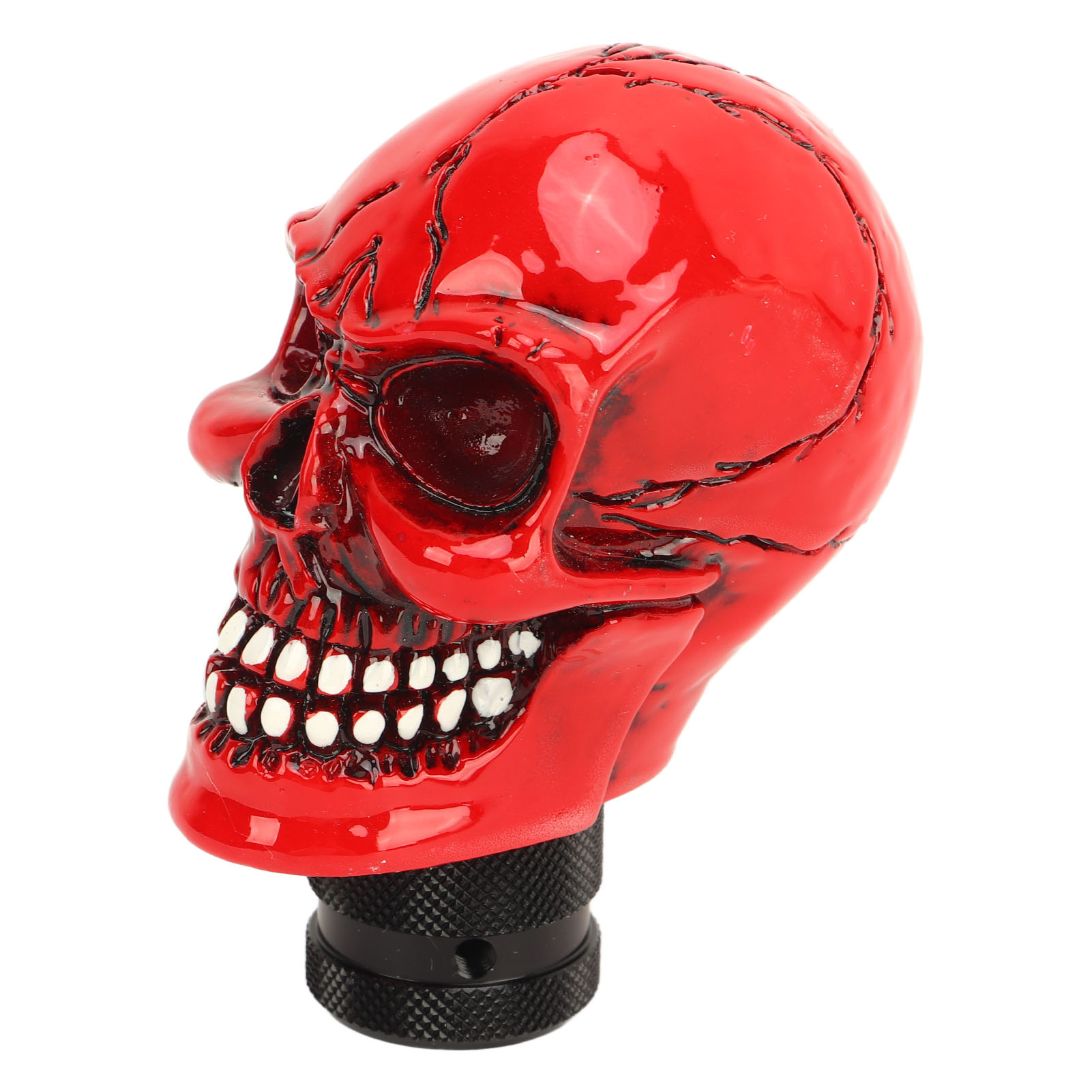 Universeller Roter Schaltknauf Aus Kunstharz Mit Totenkopfmotiv Für Autos