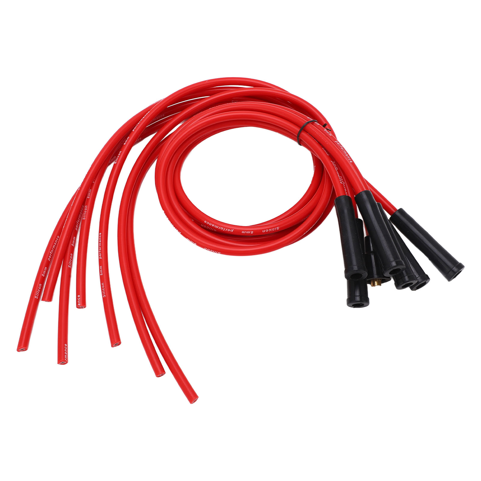 Jeu De Câbles D'Allumage Rouges De 8 Mm De Diamètre Et 1 M De Longueur, Pour Voitures Classiques 6 Cylindres.