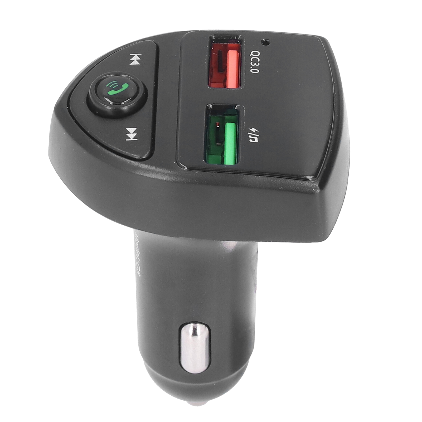 Bluetooth 5.0 Kfz-adapter Mit Zwei Usb-anschlüssen, Drahtlosem Fm-transmitter, Schnellladefunktion, Freisprechfunktion Mit Led-hintergrundbeleuchtung.