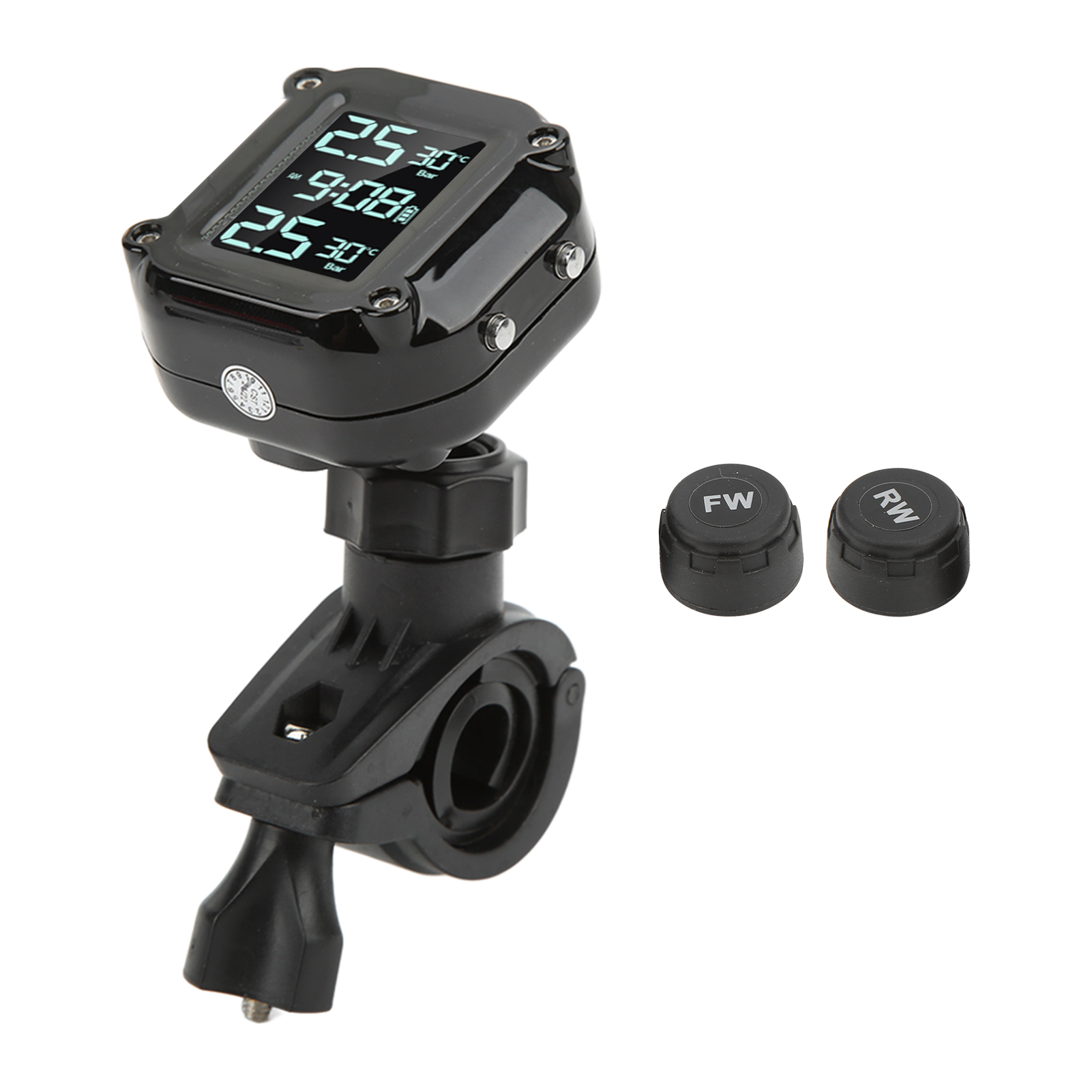 Motorrad-reifendruckkontrollsystem Mit Zwei Sensoren, Usb-ladefunktion, Lcd-bildschirm Und Ip67-wasserschutzklasse Für Sicheres Fahren