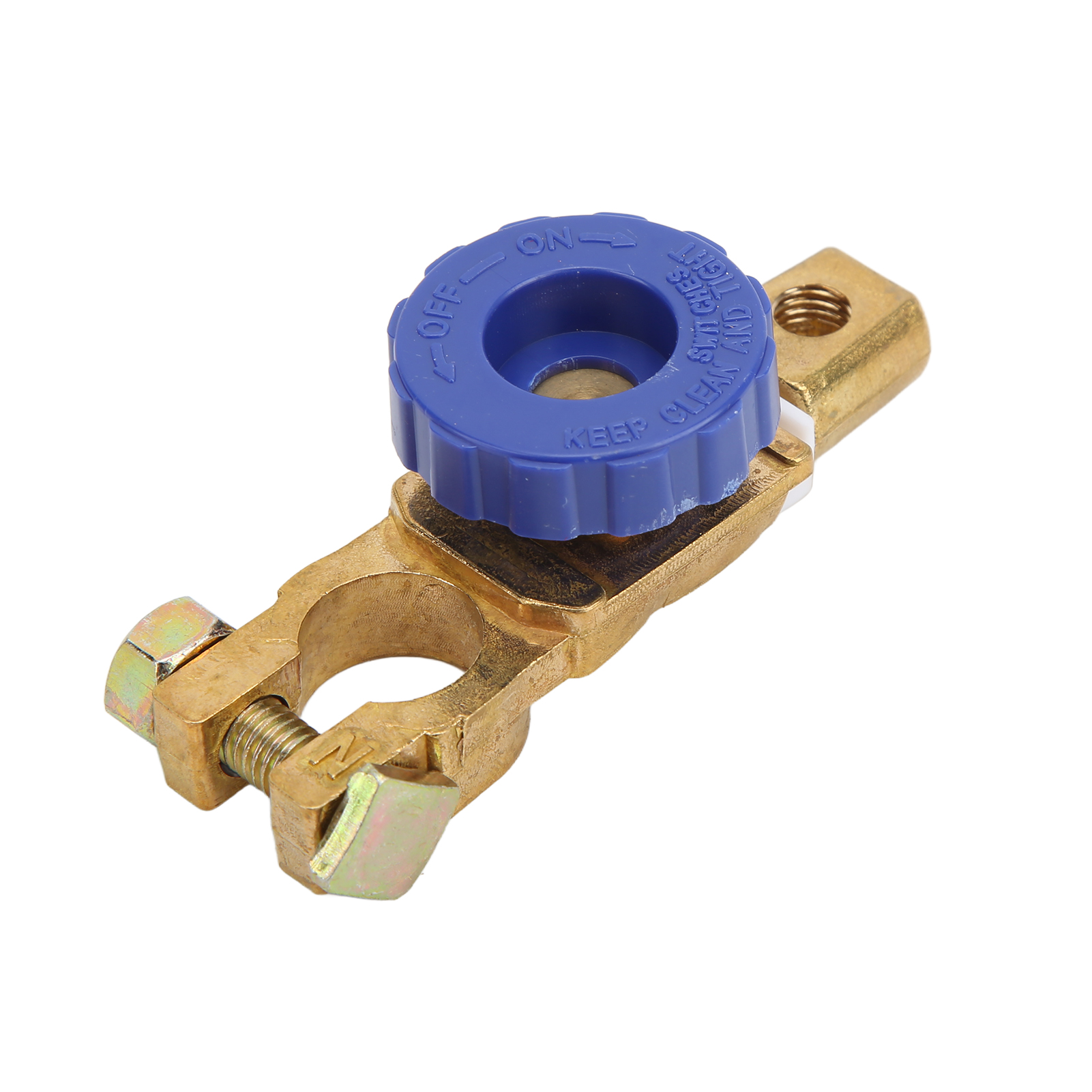 Batterietrennschalter (oben), 15–17 Mm, 100 A, Edelstahl/messing, Für Pkw, Wohnmobil, Boot, Lkw