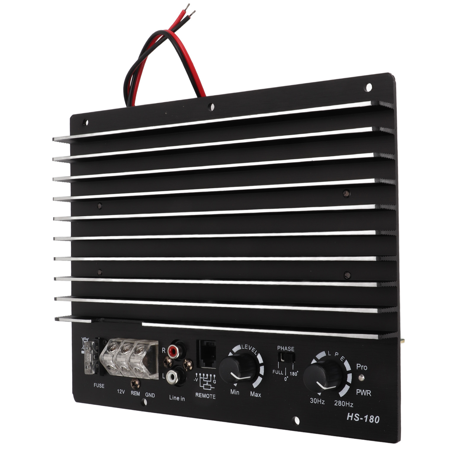 Schwarzer 12v 1000w Auto-audioverstärker Mit Unterspannungsschutz Und Kraftvollem Klang Für Autos.
