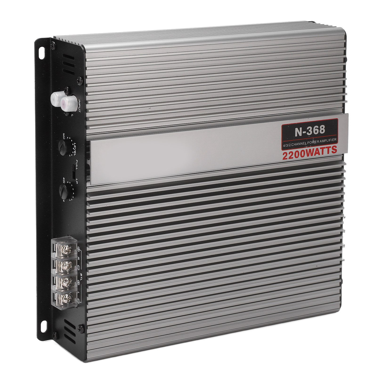 Universeller Auto-audioverstärker, 12v, 2200w, Silber, Mit Eingebautem Bass.